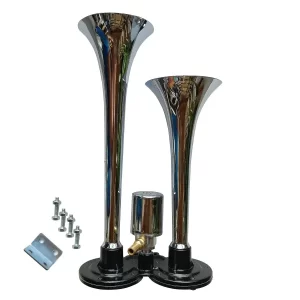 Bocina De Aire Camion Aeroelectrica 12/24v Doble Cromada