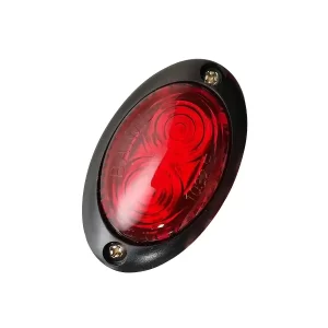 Faro Baiml 1032e Led Electrónico Oval 12/24v Camión Trailer Rojo