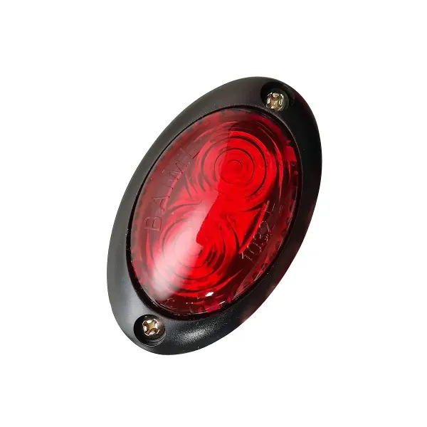 Faro Baiml 1032e Led Electrónico Oval 12/24v Camión Trailer Rojo