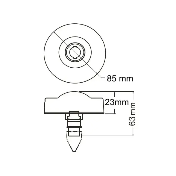 Faro Baiml 1038 Universal Redondo Giro Baliza Camión Trailer - Imagen 2