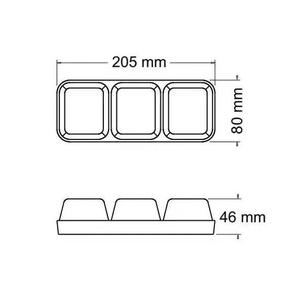 Faro Baiml 634tt Trasero Triple Universal Rojo-ámbar Xjuego - Imagen 2
