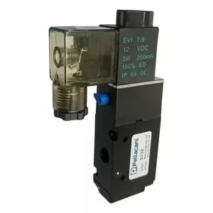 Electroválvula 3 Vías 2 Posiciones C/bobina 12v Roscas 1/8