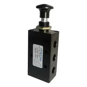 Válvula Tirar Con Pulsador 5 Vías 2 Posiciones Roscas 1/8