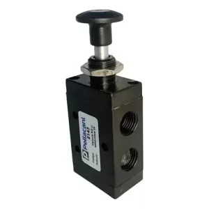 Válvula Tirar Con Pulsador 3 Vías 2 Posiciones Roscas 1/4