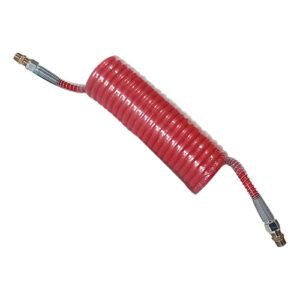 Tubo Manguera Espiralado 1/2x4mt Conectores Rosca 3/8 Rojo