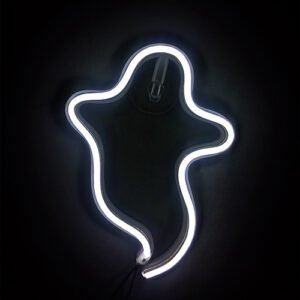 Cartel Led Neón Fantasma Blanco 12v Para Camión P/parabrisas