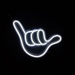 Cartel Led Neón Mano Blanco 12v Para Camión P/parabrisas