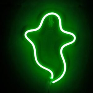 Cartel Led Neón Fantasma Verde 12v Para Camión P/parabrisas