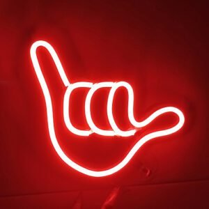 Cartel Led Neón Mano Rojo 12v Para Camión P/parabrisas Deco