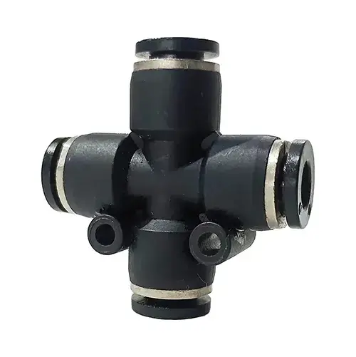 Conector Acople Rápido En Cruz Para Tubo 8 Mm