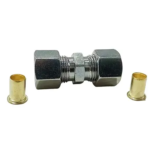 Acople Recto Tubo A Tubo De 12mm Metal Con Virola