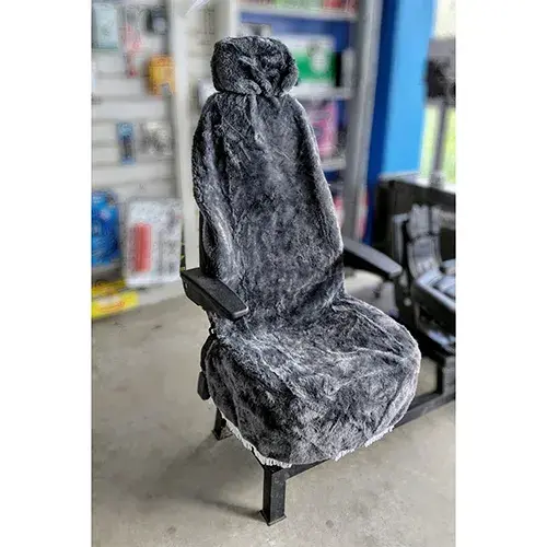 Funda Peluche Cubre Asiento Camión Butaca/butacón Gris Oscur