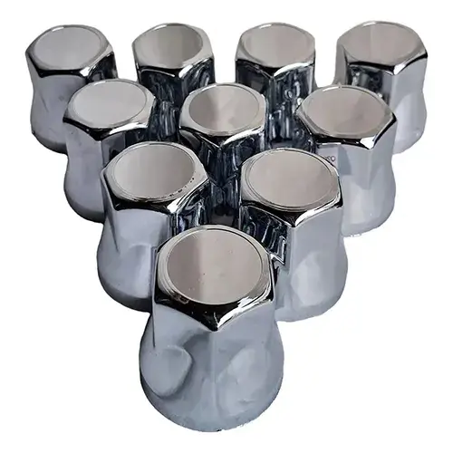 Kit X10 Unid Cubre Tuerca Camión 32/33mm Hexagonal Cromada