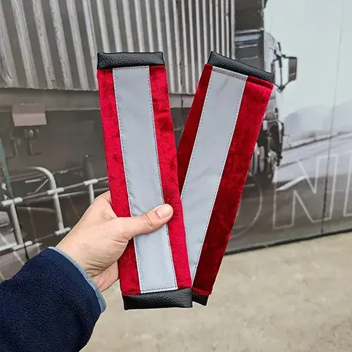 Funda Cubre Cinturón Seguridad De Velvet Con Reflectivo